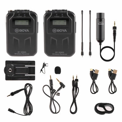  BOYA BY-WM6S UHF Wireless Lavalier Microphone System for DSLR Cameras Interview - Image 1 of 4