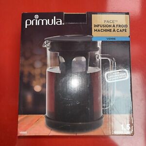 Primula Pace Cold Brew Iced Coffee Maker with Durable Glass 1.6 Qt, Black New OB