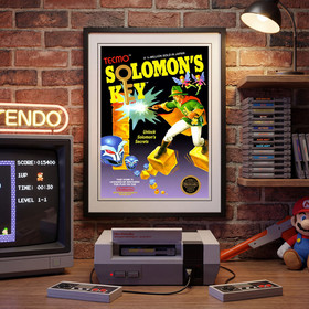 Retro Solomon's Key NES Poster - Vintage Arcade Adventure Art Print