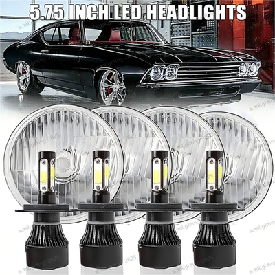 Faros LED 4 piezas 5 3/4 5,75" pulgadas para Chevy El Camino Impala Caprice Bel Air Foto 1 de 4