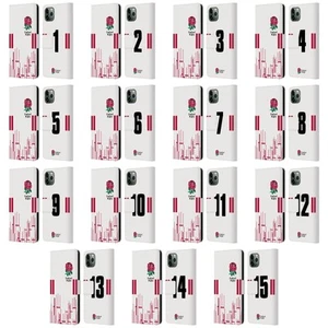 ENGLAND RUGBY UNION 2022/23 PLAYERS HOME KIT LEATHER BOOK CASE FOR APPLE iPHONE - Picture 1 of 19