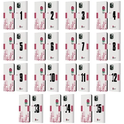 ENGLAND RUGBY UNION 2022/23 PLAYERS HOME KIT LEATHER BOOK CASE FOR APPLE iPHONE Foto 1 de 4