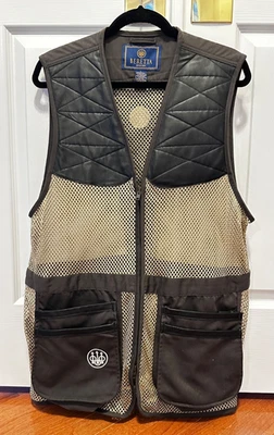 Chaleco de Tiro Beretta Malla Ambidiestro Talla Lg Almohadillas de Cuero Acolchado Skeet de Caza Foto 1 de 3