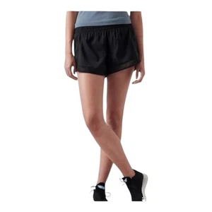 Pantalón Corto Athleta Mesh Racer Run 4" Negro Forrado Bolsillos Para Llaves Talla Grande - Imagen 1 de 13