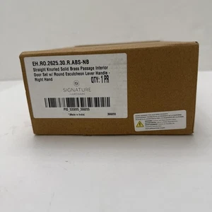 Juego de puerta de paso moleteada recta de herrajes exclusivos para diestros-latón antiguo - Imagen 1 de 6