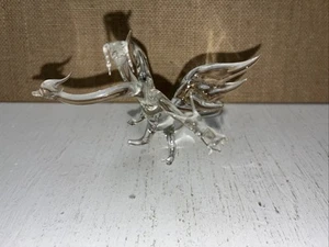 Glas 3 Kopf 6”x3” großer Drache mundgeblasen Made in England Schwanz - Sm Chip - Bild 1 von 11