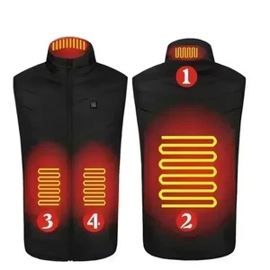 21 Aree Gilet Riscaldante Uomo Inverno USB Giacca Di Controllo Intelligente Dell - Foto 1 di 12
