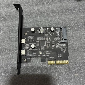 PCI-E 4X to USB 3.1 Adapter,PCI Express Type C Gen 2 (10 Gbps) 2-Port Expansion - Picture 1 of 5