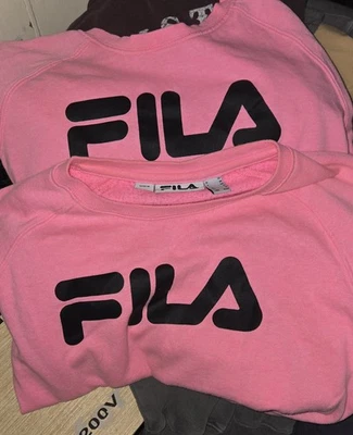  FILA Sudaderas Manga Larga - Juego de 2 Rosa con Letras Negras Foto 1 de 4