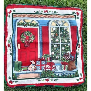 Vintage Susan Winget Handmade Throw Pillow Wall Cover Hanging Folk Art Christmas - Picture 1 of 3