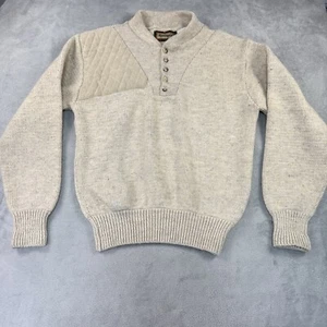 Vintage Remington Pullover Herren Extra Large Beige Henley Wollmischung Strick Outdoor - Bild 1 von 10