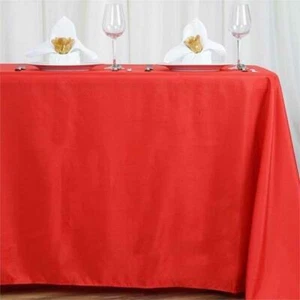 72x120" Polyester RECTANGULAR Tablecloth Wedding Table Linens Supplies Home - Picture 1 of 275