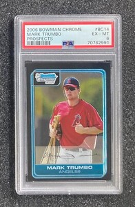 2006 Bowman Chrome Prospects Mark Trumbo #BC14 LA Angels of Anaheim PSA 6 EX-MT