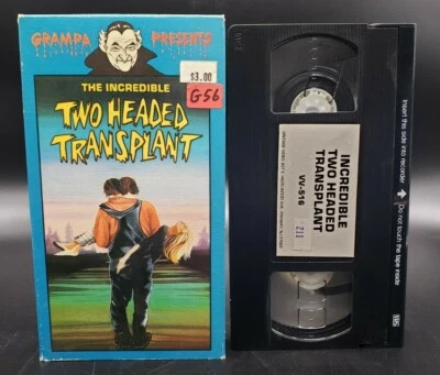Grampa Munster Presents THE INCREDIBLE TWO HEADED TRANSPLANT VHS  - Image 1 of 4