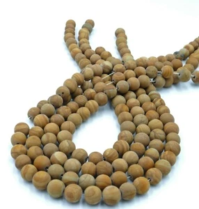 NELLYS Holz Jaspis Strang Holz Jaspis Perlen Edelsteine mit Maserung matt