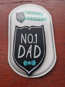 Insignia de papá NO. 1 insignia del Día del Padre insignia número 1 papá insignia regalo del Día del Padre - Imagen 1 de 3