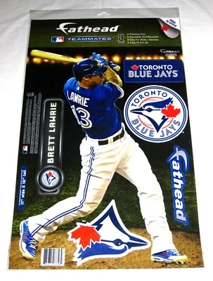 FATHEAD Teammates Vinyl Wall Graphic Toronto BLUE JAYS Brett Lawrie MLB Cling - Image 1 of 4