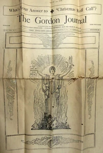 WWI Gordon Sheridan County Nebraska Soldiers Honor Roll Newspaper Uncle Sam 1918 - Picture 1 of 9