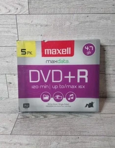 NEW DVD+RW 120 MIN Discs 4.7GB MAX 16x Jewel Cases Silver 5 Pack - Picture 1 of 3