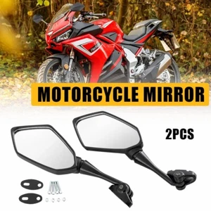 Fpr Yamaha YZF R125 2008-2018 Left Right Carbon Mirrors Pair With Fittings New - Picture 1 of 10