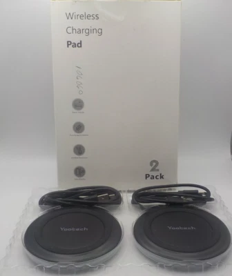 Yootech 2 Pack Wireless Charger 10W Max Fast Wireless Charging Pad Compatible - Image 1 of 4