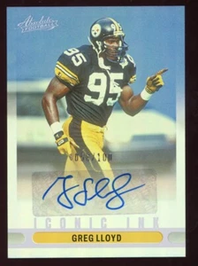 Greg Lloyd 2022 Absolute Auto Iconic Ink #II-GL Serial #d 56/100 Steelers - Picture 1 of 2