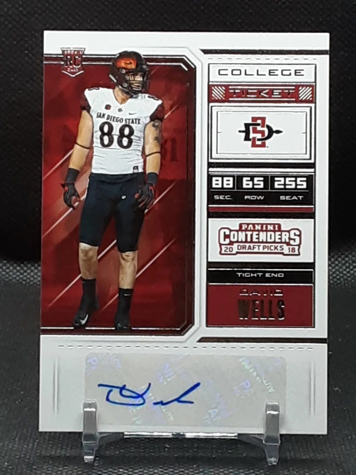 DAVID WELLS 2018 CONTENDERS DRAFT AUTO RC BUCCANEERS - Image 1 of 1