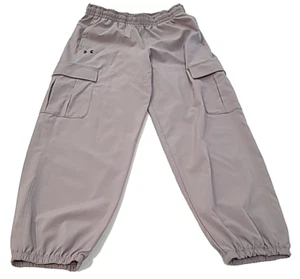 Girls' Under Armour Rival Woven Cargo Pants Size YL 1386527 Tetra Gray - Picture 1 of 10