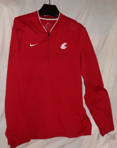 Washington State Cougars TEAM ISSUED Nike Dri-Fit Pullover Shirt Sz Large Cover