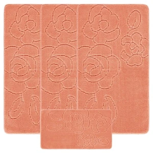 4pc Washable Rug Mat Set Caravan Romany Anti-Allergic Non-Slip Tourier Sunflower - Picture 1 of 81