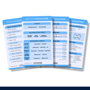 Medication Calculation Bundle, Nursing Reference Card, Clinical Reference Card - Picture 1 of 2