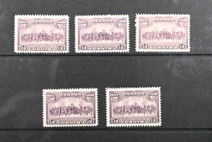 5 Canada Scott # 224 F-VF OG NH 13c Stamps Cat $62 - Picture 1 of 2