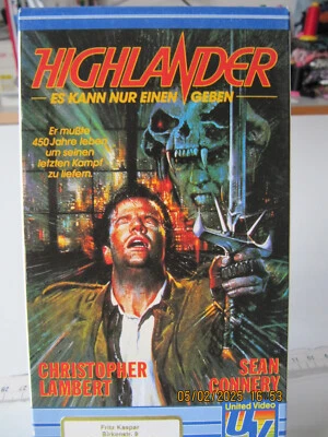 VHS | "Highlander" | Christopher Lambert & Sean Connery | Fantasy | Kult! - Bild 1 von 4