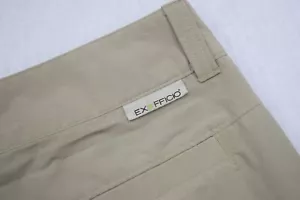 ExOfficio Fishing Pants Beige Insect Shield Nylon Stretch Flat Front Men 34 x 32 - Picture 1 of 9