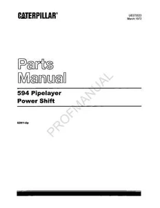 Caterpillar Cat 595 Pipelayer Power Shift Parts Catalog Manual - Picture 1 of 1