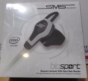SMS Audio biosport Biometric Earbuds With Heart Rate Monitor Black color ( New)