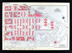 1955 Bromley New York City Map East River Park South Street Broadway Montgomery - Picture 1 of 2