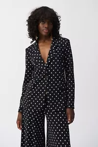 Joseph Ribkoff Silky Dot Print Boxy Blazer 251051 U.K. 8 S/S 2025 - Picture 1 of 6