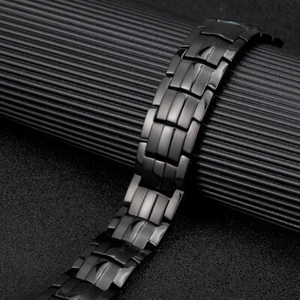 Black Magnetic Bracelet Therapy Men Women 4 Elements Energy Power Balance Joy - Picture 1 of 11