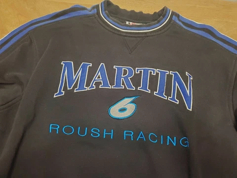 Vintage Nascar Mark Martin #6 Rouch Racing Sweat Shirt Size L Mens Cover
