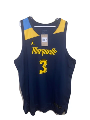 Nike Jordan Marquette Basketball Jersey #3 Dwayne Wade CN3607-419 Mens Size XXL Cover