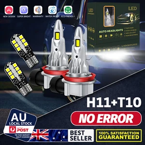 For TOYOTA AURION 2006-2009 H11+T10 LED Headlight Globe Bulbs Kit H/L Beam Whit - Picture 1 of 24