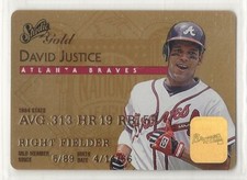 1995 Donruss Sudio Gold Baseball - #31 - David Justice - Atlanta Braves