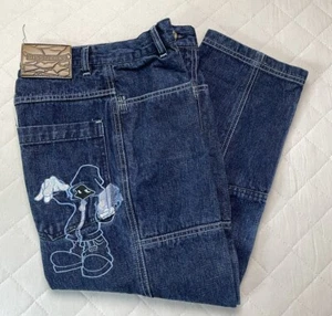 Vintage Shadow Boy Diss Jeans Boys 8/10 Hip Hop Baggy Streetwear Wide Leg 90's - Picture 1 of 12