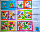 Soft Book Fabric Panel Dexter The Dinosaur Abc Learns About Letters Cotton Baby