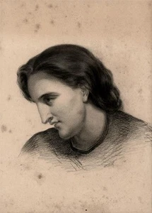 ELMA MARY GOVE (1832-1921) Pastel Drawing - PORTRAIT OF A LADY - AMERICAN ARTIST - Picture 1 of 4