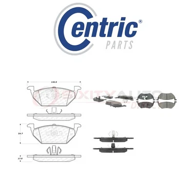 Centric Semi Metallic Brake Pads w Shims for 2006-2008 Mazda Tribute 2.3L kj Foto 1 de 4