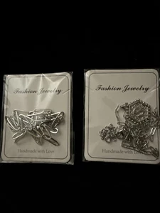 Fashion Jewelry Lot Of 2 Initial S Silvertone (Lot #390) - Picture 1 of 3