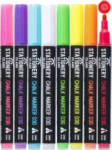 Pennarelli Gesso Liquido Cancellabili, Pennarello Lavagna Cancellabili, Pennarel - Foto 1 di 12