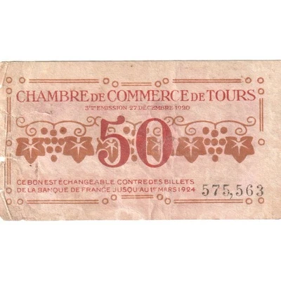 [#233965] France, 50 Centimes, 1920-12-27, 575,563, EF(40-45), Pirot:123-6 - image 1 of 2